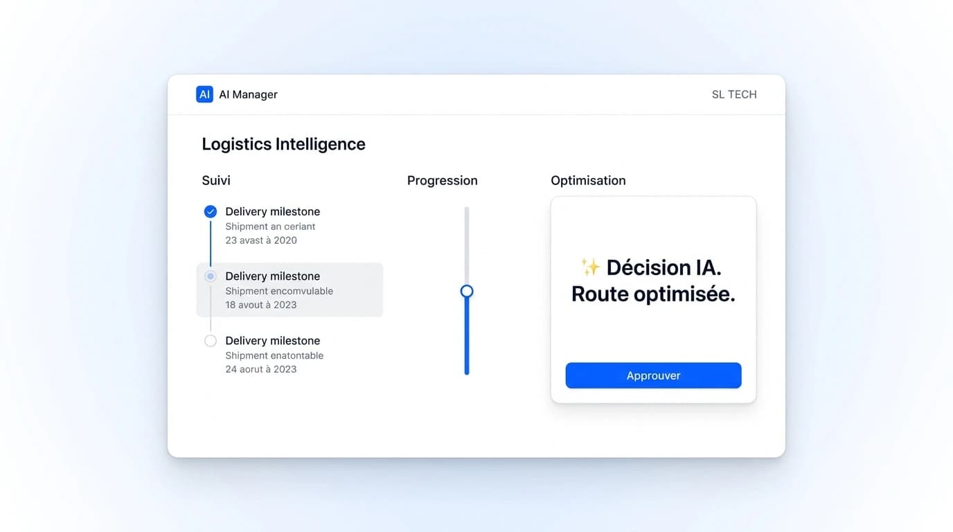 Logistique — tableau de bord intelligent SL TECH